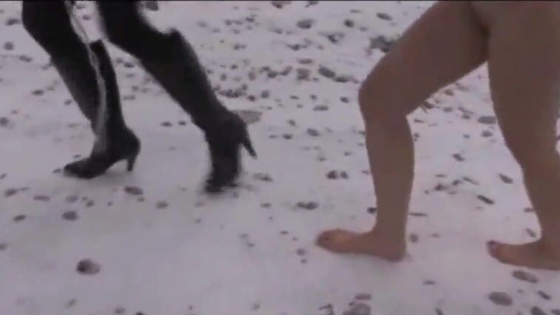布兰迪的束缚和雪中的脚崇拜