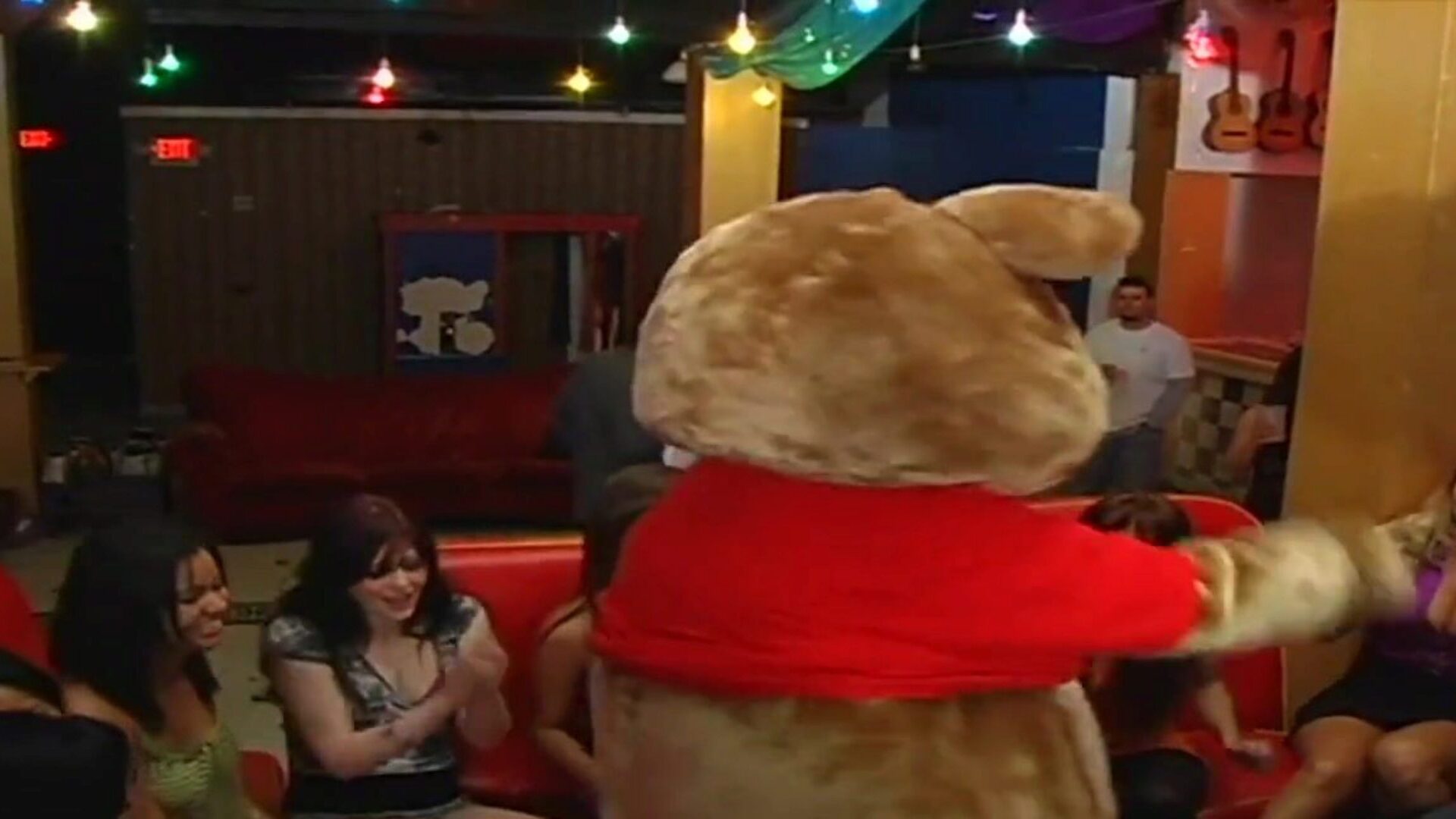 DANCING BEAR - Gang Of Hoes Receiving Gift Of Dick From Hung Male Strippers At Wild CFNM Party