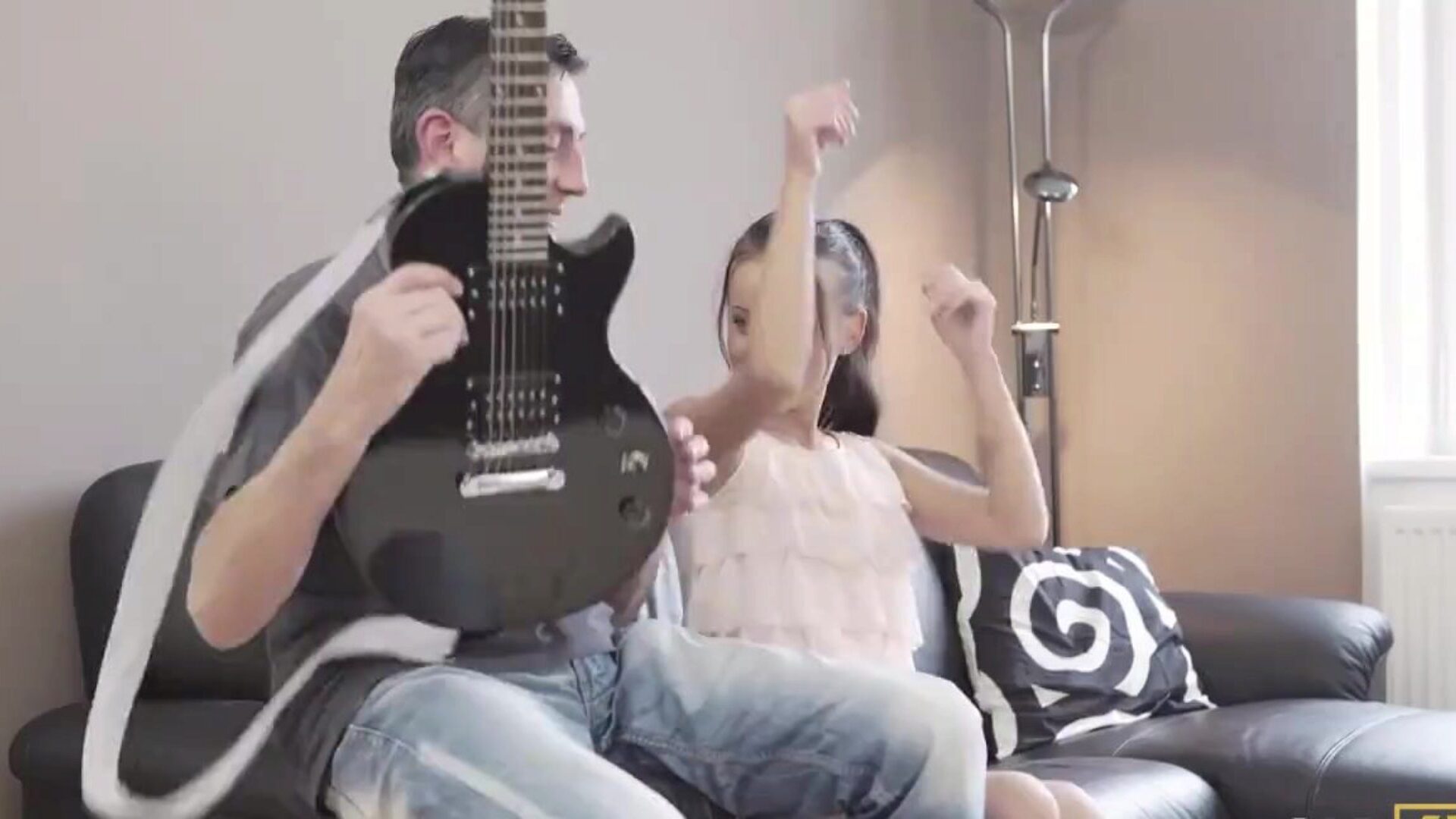 OLD4K. Old musician plays guitar for legal age teenager babe then this guy fucks her