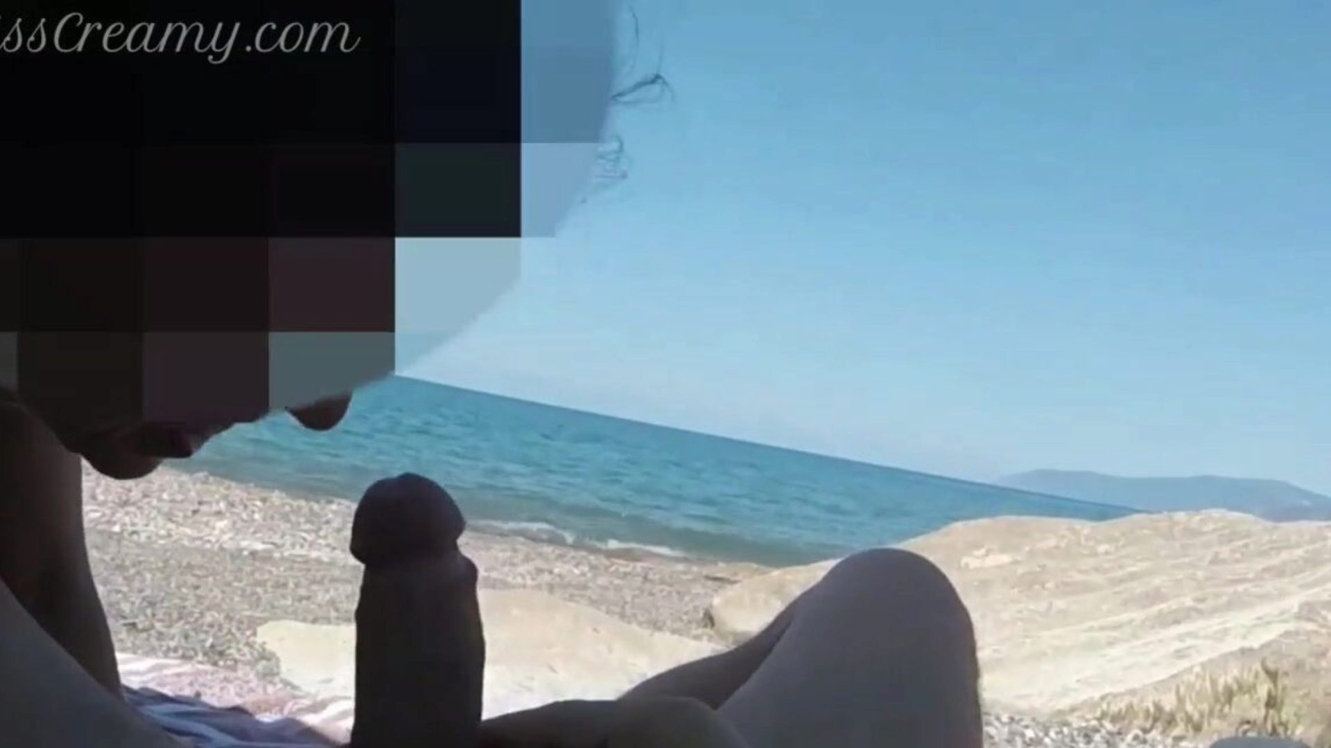 Girl fellates knob in public beach and receives caught by stranger - MissCreamy