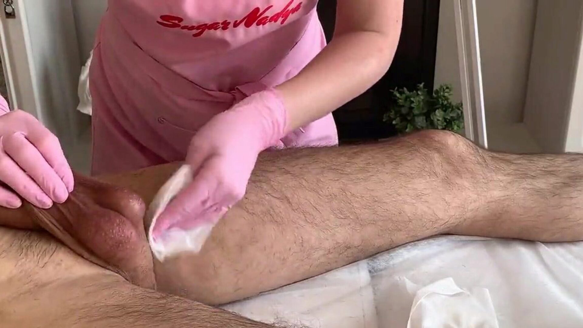 A plenty of of sex cream - ejaculation during waxing SugarNadya did not await to watch so much sperm from the client during spunk fountain