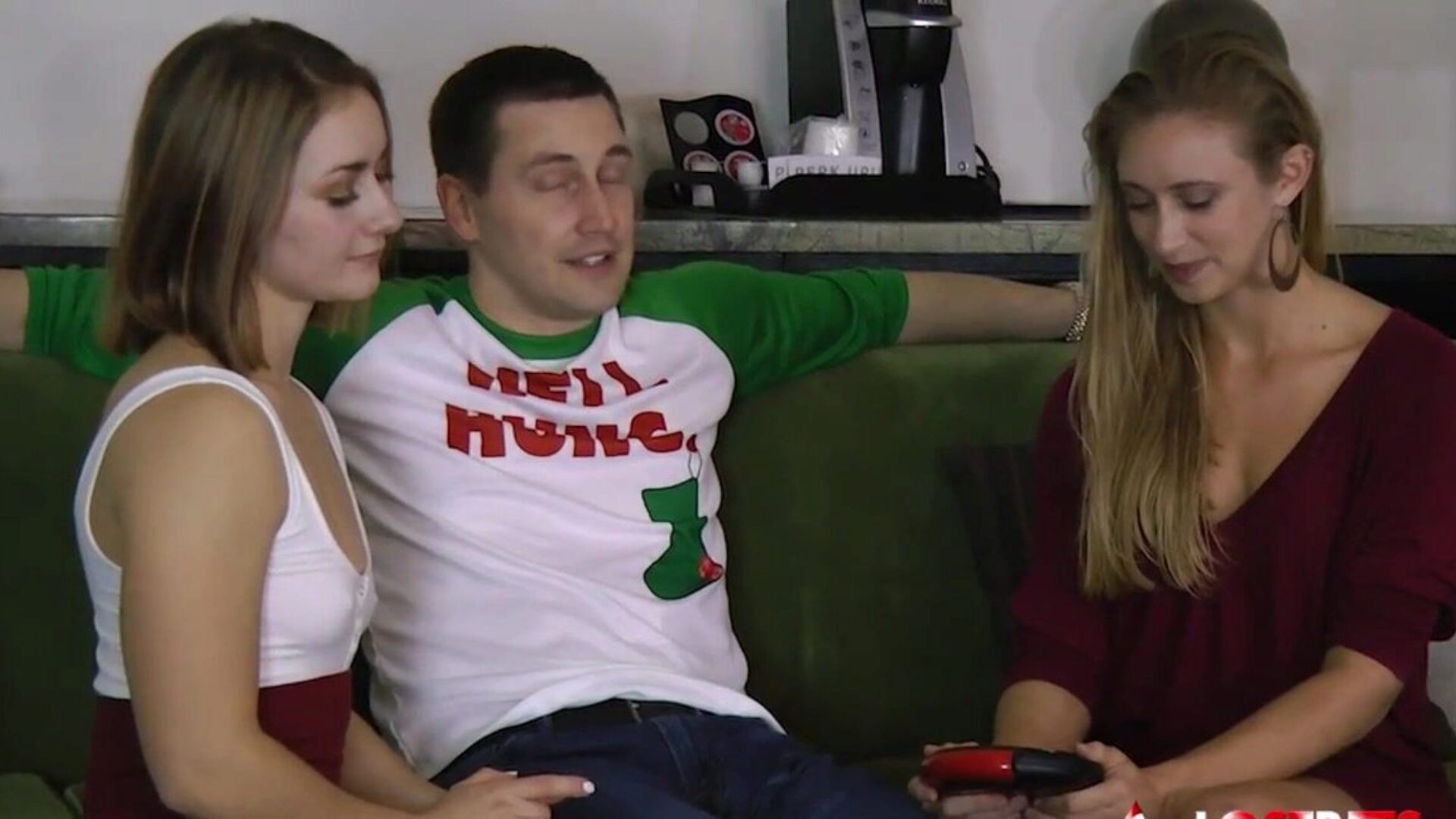 Lucky Guy Plays Strip Catchphrase with Two Bombshell Babes
