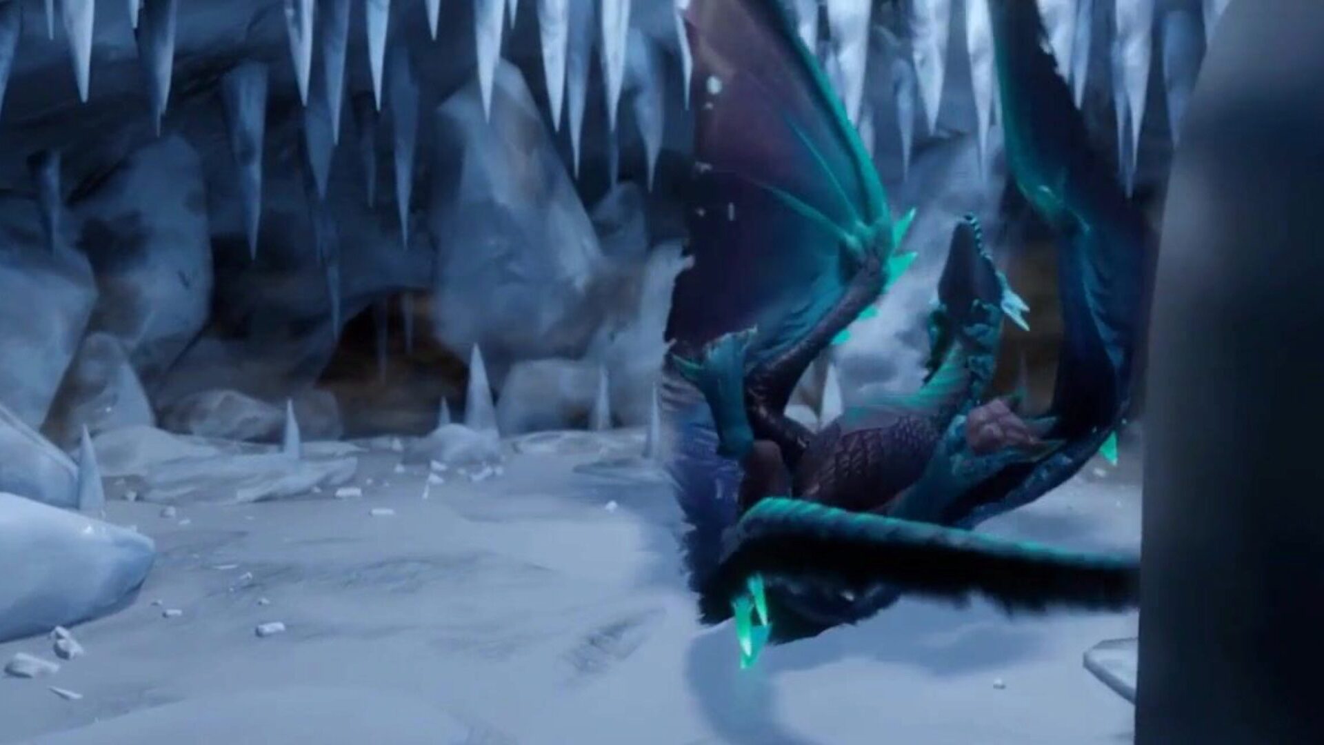 dragon feral gal ice cave human lovemaking