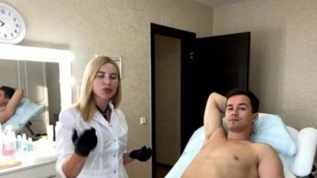 Revelations of a Russian livecam model during full figure depilation
