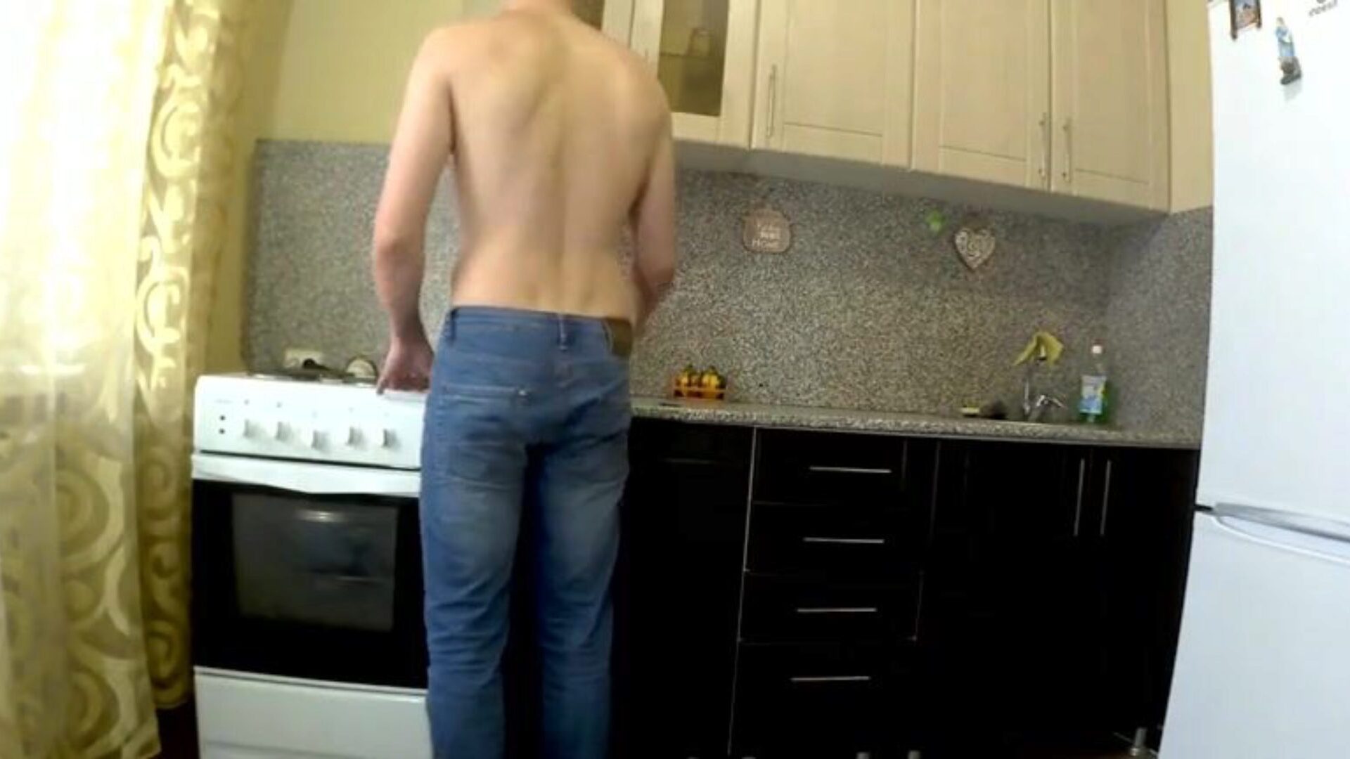 Son ass-fuck intercourse with step-mother in the kitchen. Non-Professional mommy wazoo and Orall-Service