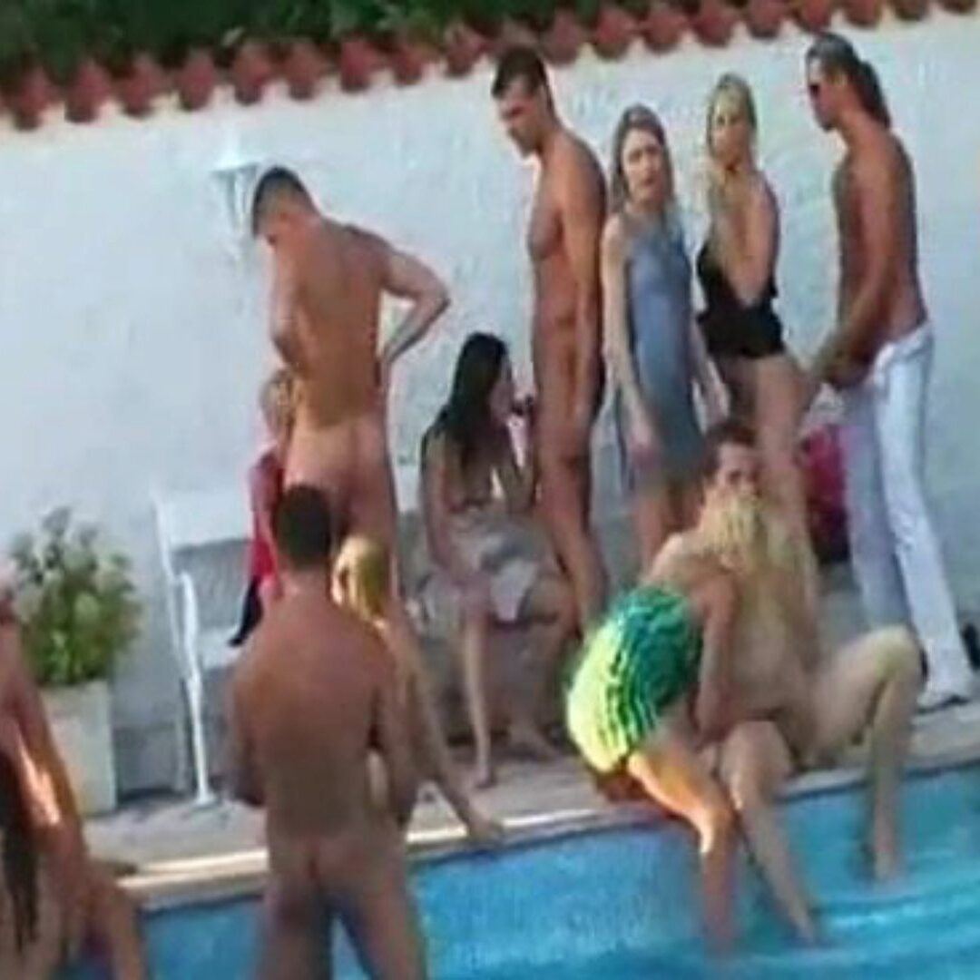 Pool Lesbian Orgy image