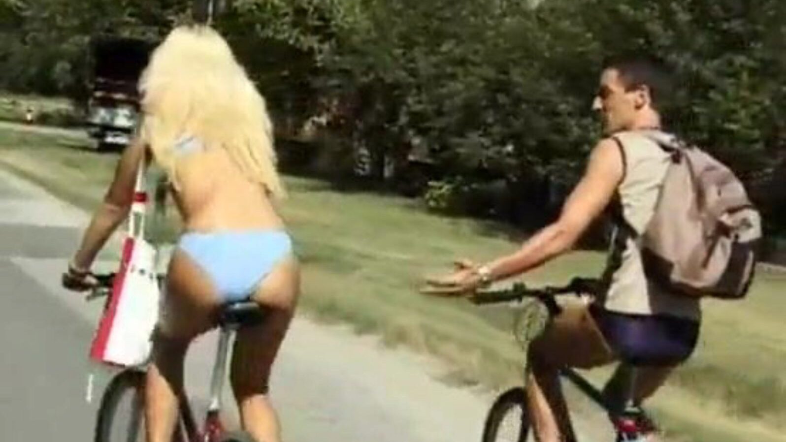 Gina Blue was riding her bike