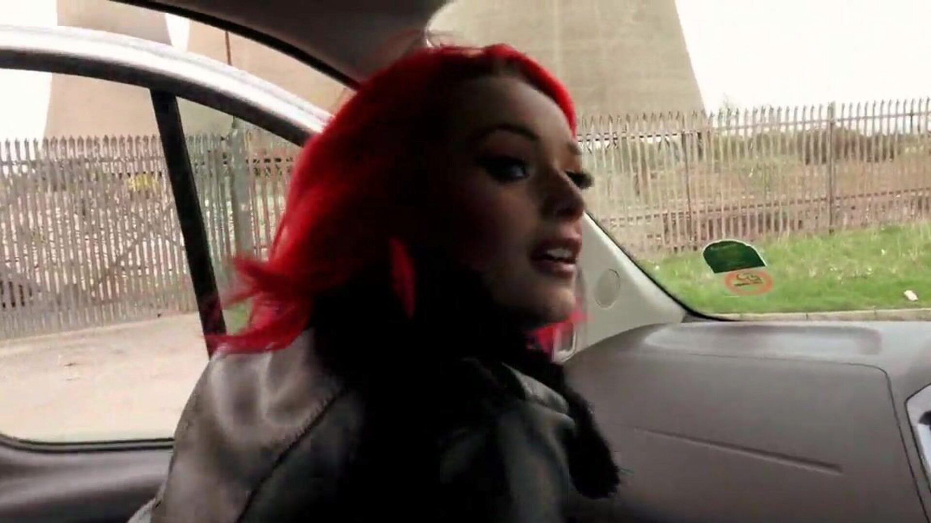 Real Pickup Episode: Slutty British Hitchhiker Redhead Receives Wicked - Jasmine James