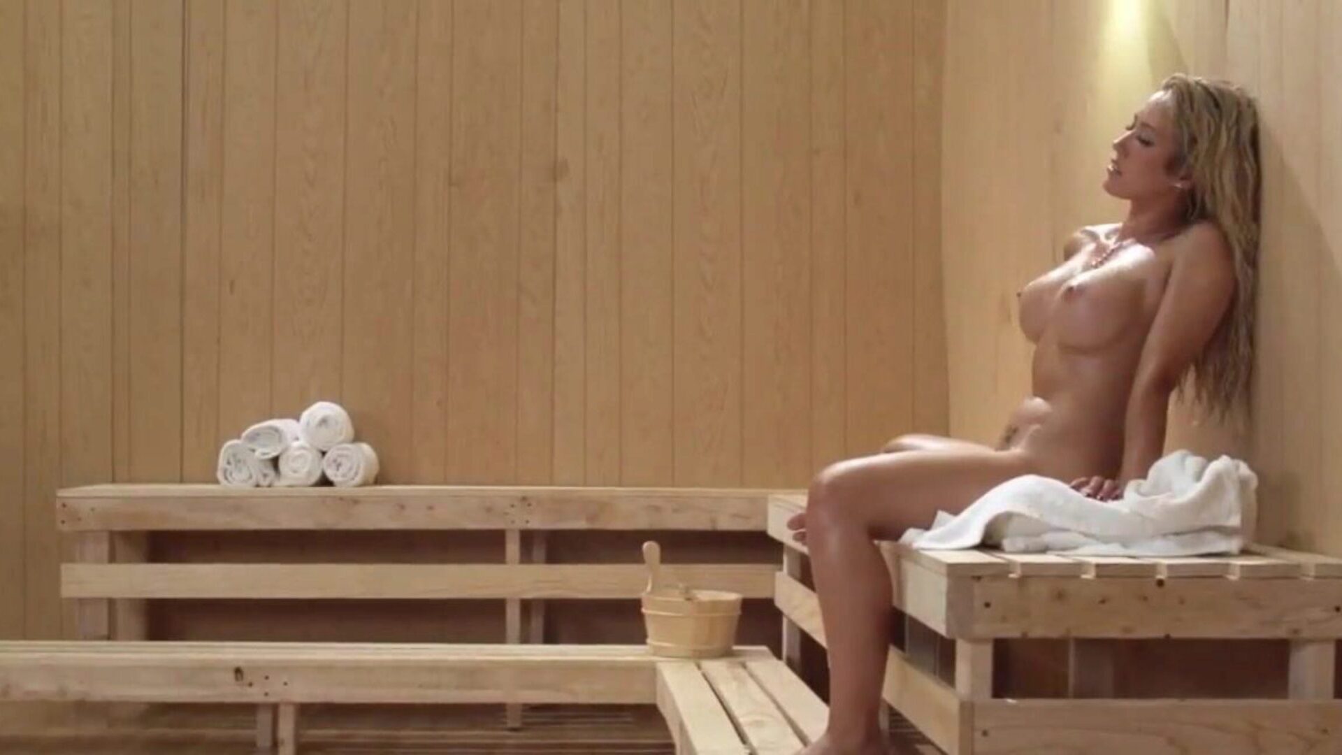 Lezdom sauna fun with redhead Karlie Montana