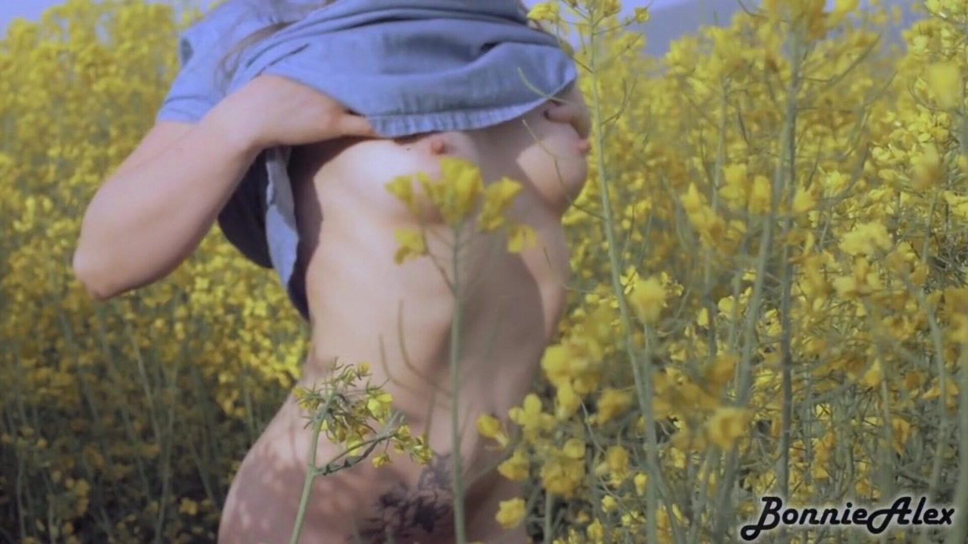 She only wants Nude Photos in a Flowering Field