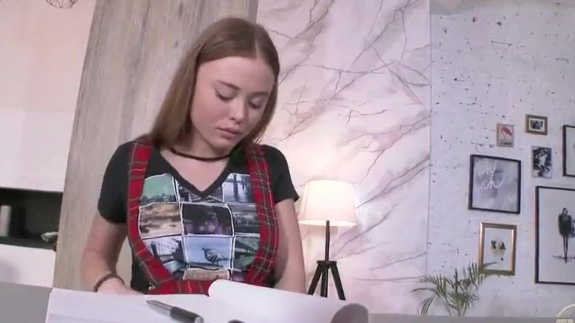руски пунолетни тинејџер схакила асти бонкс учитељ руски тинејџер са достојним мамбосом схакила асти копулира инструктора