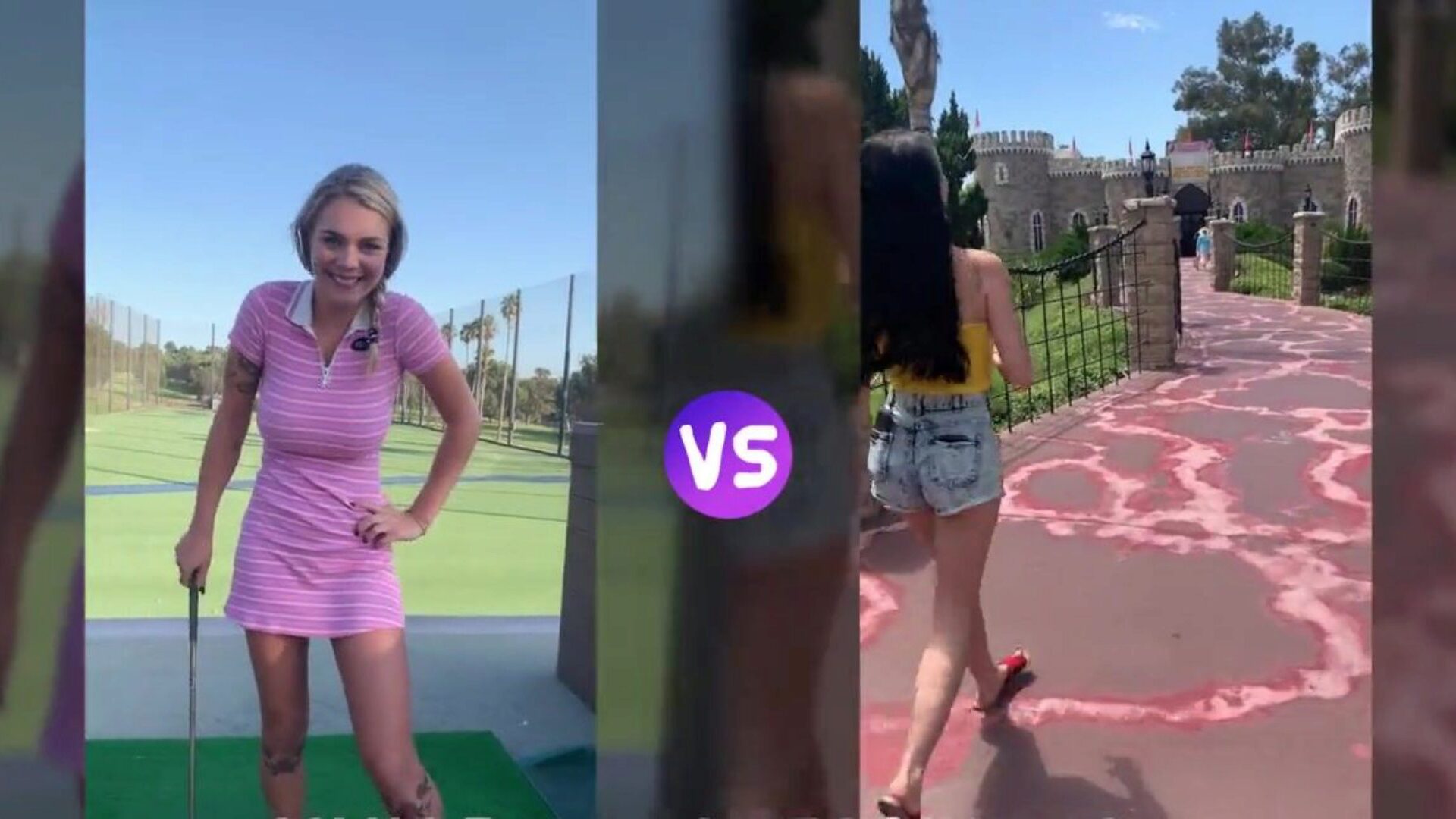 bnds-video: golfmeisjes: gabbie carter vs alex coal